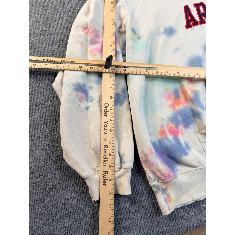 Nike Arizona Wildcats Hoodie XL White Tie Dye Spellout Center Swoosh Distressed - Picture 3 of 9